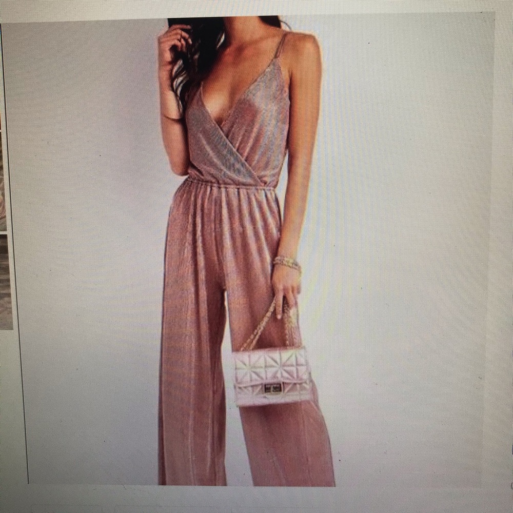 Shimmery rose gold jumpsuit